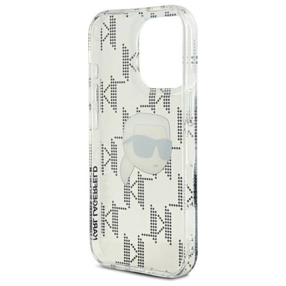Θήκη για Apple iPhone 16 Pro, Karl Lagerfeld, IML Luxury Electroplated Karl's Head, Διαφανής