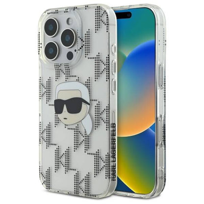 Θήκη για Apple iPhone 16 Pro, Karl Lagerfeld, IML Luxury Electroplated Karl's Head, Διαφανής
