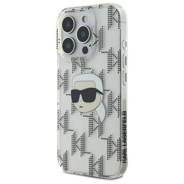 Θήκη για Apple iPhone 16 Pro, Karl Lagerfeld, IML Luxury Electroplated Karl's Head, Διαφανής