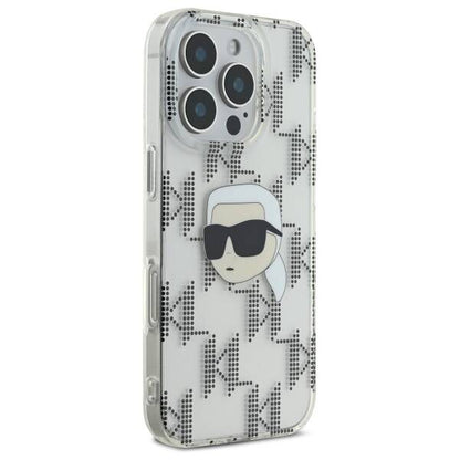 Θήκη για Apple iPhone 16 Pro, Karl Lagerfeld, IML Luxury Electroplated Karl's Head, Διαφανής