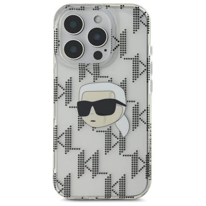 Θήκη για Apple iPhone 16 Pro, Karl Lagerfeld, IML Luxury Electroplated Karl's Head, Διαφανής