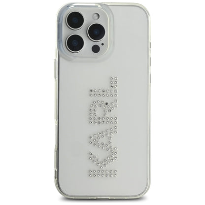 Θήκη για Apple iPhone 16 Pro, Karl Lagerfeld, IML Rhinestones Διαφανές Λογότυπο, Διαφανής