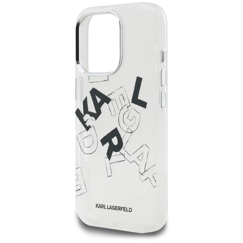 Θήκη για Apple iPhone 16 Pro, Karl Lagerfeld, IML Sketched Graphic Logo, Διαφανής