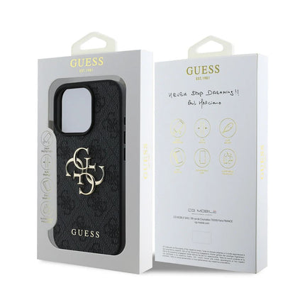 Θήκη για Apple iPhone 16 Pro Max, Guess, 4G Big Logo, Μαύρη