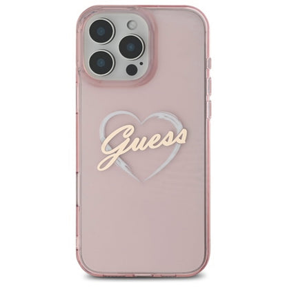 Θήκη για Apple iPhone 16 Pro Max, Guess, IML Heart, Ροζ