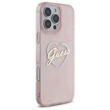 Θήκη για Apple iPhone 16 Pro Max, Guess, IML Heart, Ροζ