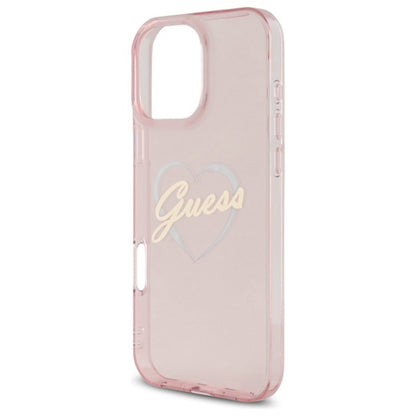 Θήκη για Apple iPhone 16 Pro Max, Guess, IML Heart, Ροζ