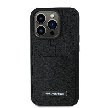 Θήκη για Apple iPhone 16 Pro Max, Karl Lagerfeld, Cardslots Monogram, Μαύρη