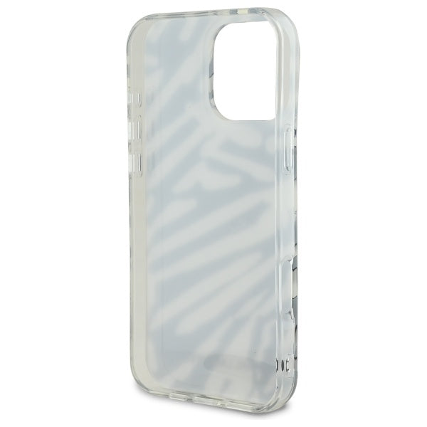 Θήκη για Apple iPhone 16 Pro Max, Karl Lagerfeld, IML Luxury Zebra Pattern with Strap, Μαύρη