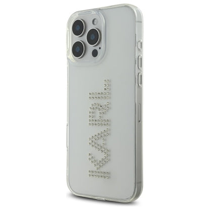 Case for Apple iPhone 16 Pro Max, Karl Lagerfeld, IML Rhinestones Transparent Logo, Transparent