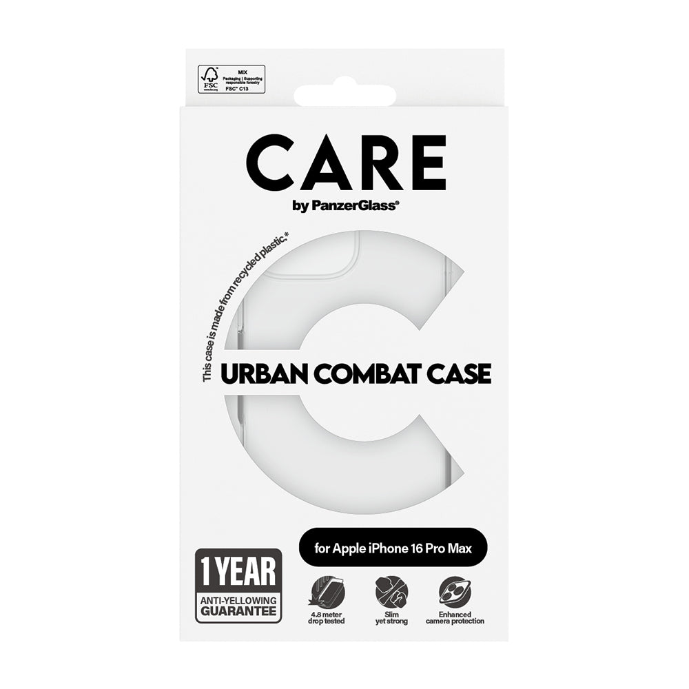 Θήκη για Apple iPhone 16 Pro, PanzerGlass, Care Urban Combat, Διαφανής