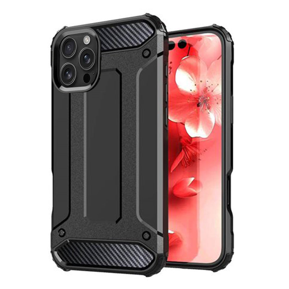 Case for Apple iPhone 16 Pro, Techsuit, Hybrid Armor, Black
