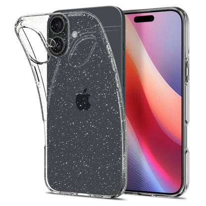 Θήκη για Apple iPhone 16, Spigen, Liquid Crystal Glitter, Διαφανής ACS08192
