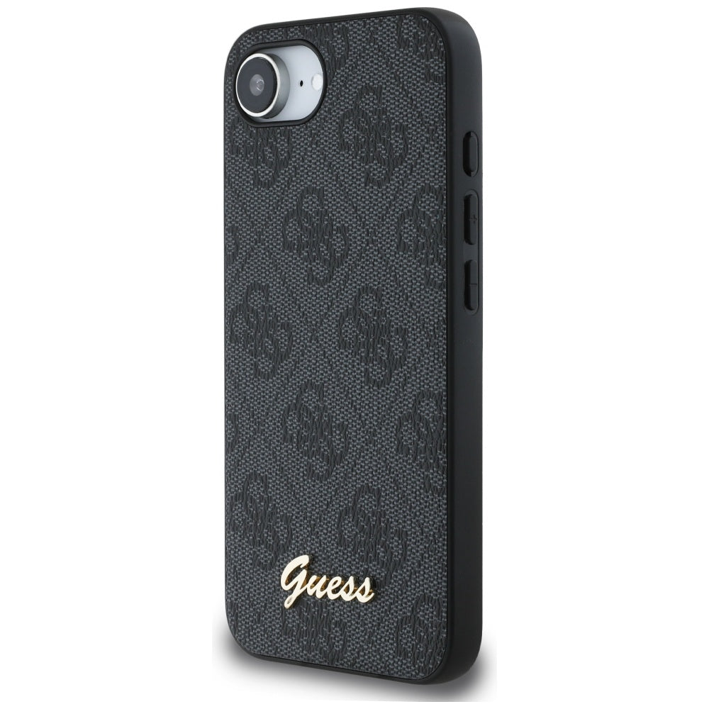 Θήκη για Apple iPhone 16e, Guess, 4G Script Logo, Μαύρη