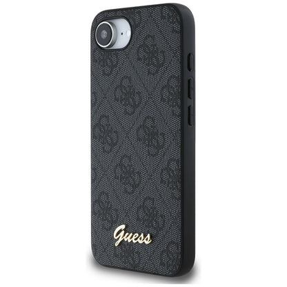 Θήκη για Apple iPhone 16e, Guess, 4G Script Logo, Μαύρη