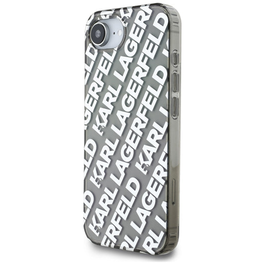 Θήκη για Apple iPhone 16e, Karl Lagerfeld, IML Luxury Silver Fullover Logo, Ασημί
