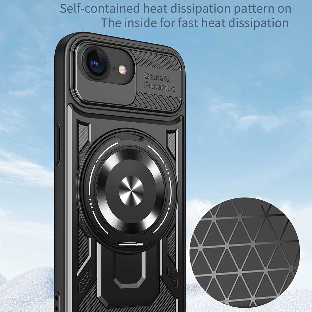 Θήκη για Apple iPhone 17e / 16e, Techsuit, RuggedCam, Μαύρη