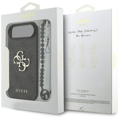 Θήκη για Apple iPhone 17 Air, Guess, 4G Classic Logo με Λουράκι, Μαύρη