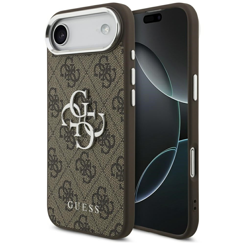 Θήκη για Apple iPhone 17 Air, Guess, Big 4G Logo Classic, Καφέ Ασημί