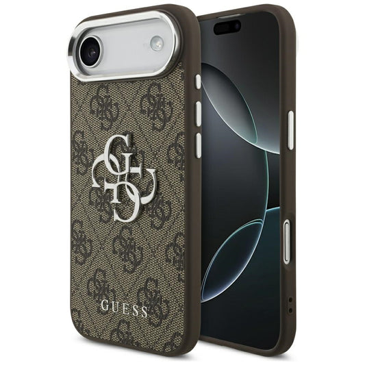 Θήκη για Apple iPhone 17 Air, Guess, Big 4G Logo Classic, Καφέ Ασημί