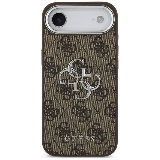 Θήκη για Apple iPhone 17 Air, Guess, Big 4G Logo Classic, Καφέ Ασημί