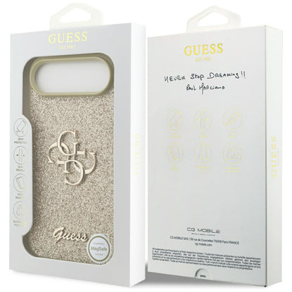 Θήκη για Apple iPhone 17 Air, Guess, Fixed Glitter Big 4G, Χρυσή