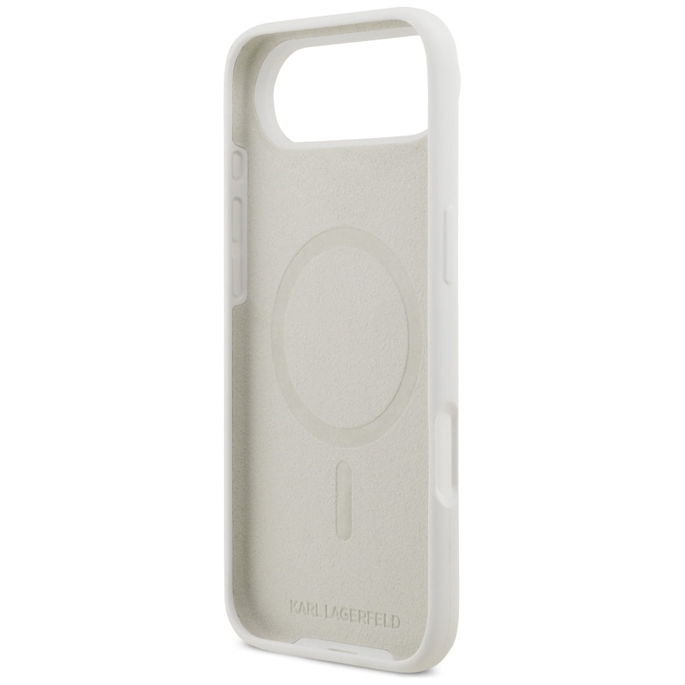 Θήκη για Apple iPhone 17 Air, Karl Lagerfeld, Sketch and Logo Karl, Λευκή