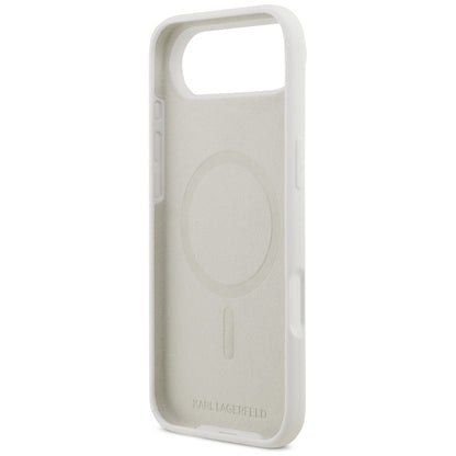 Θήκη για Apple iPhone 17 Air, Karl Lagerfeld, Sketch and Logo Karl, Λευκή