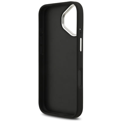 Θήκη για Apple iPhone 17, Guess, 4G Grained Big and Classic Logo, Μαύρη Ασημί