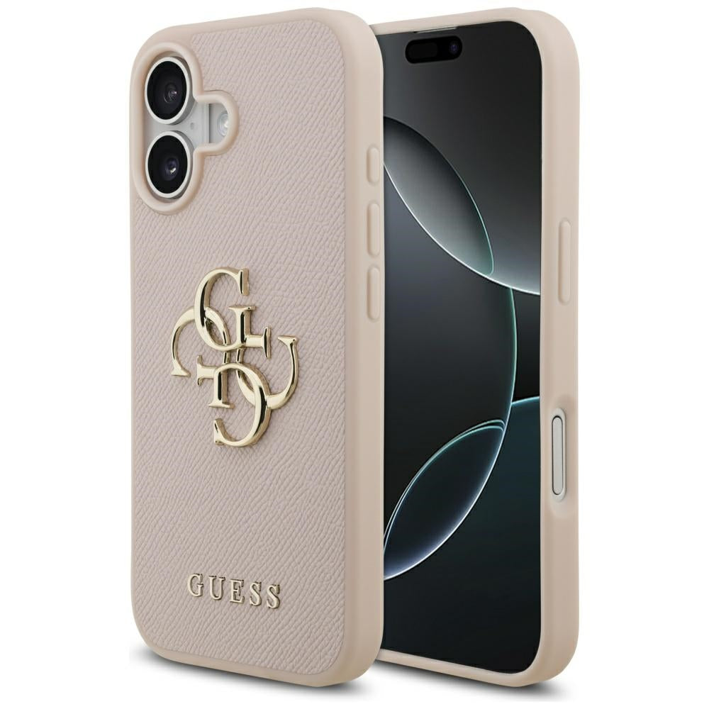 Θήκη για Apple iPhone 17, Guess, 4G Grained Big and Classic Logo, Ροζ