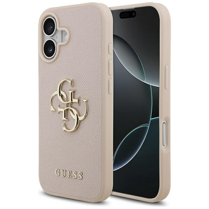 Θήκη για Apple iPhone 17, Guess, 4G Grained Big and Classic Logo, Ροζ