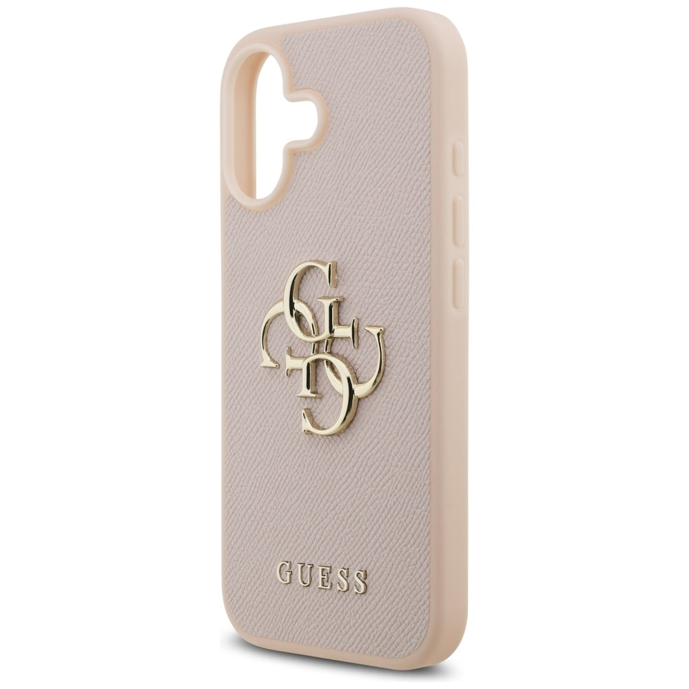 Θήκη για Apple iPhone 17, Guess, 4G Grained Big and Classic Logo, Ροζ