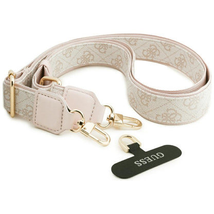 Θήκη για Apple iPhone 17, Guess, 4G Strass Logo and Big Strap, Ροζ