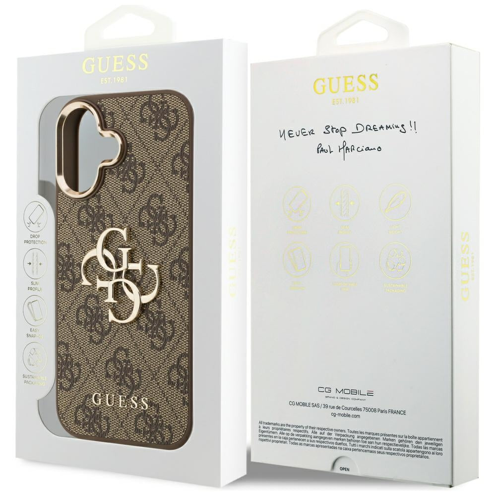 Θήκη για Apple iPhone 17, Guess, Big 4G Logo Classic, Χρυσοκαφέ