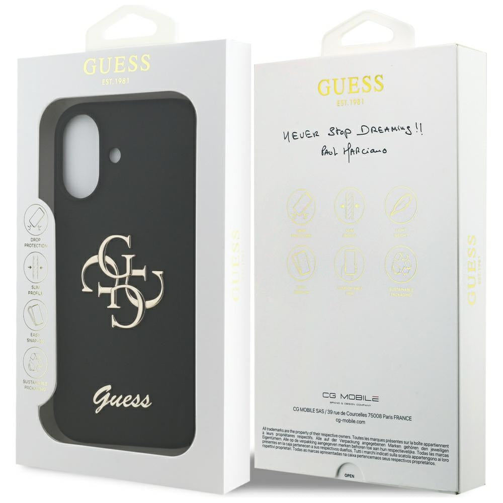 Θήκη για Apple iPhone 17, Guess, Big 4G Script, Μαύρη