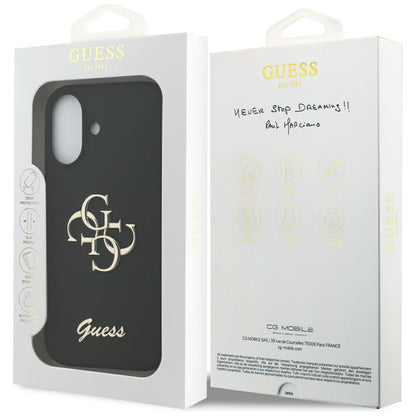 Θήκη για Apple iPhone 17, Guess, Big 4G Script, Μαύρη
