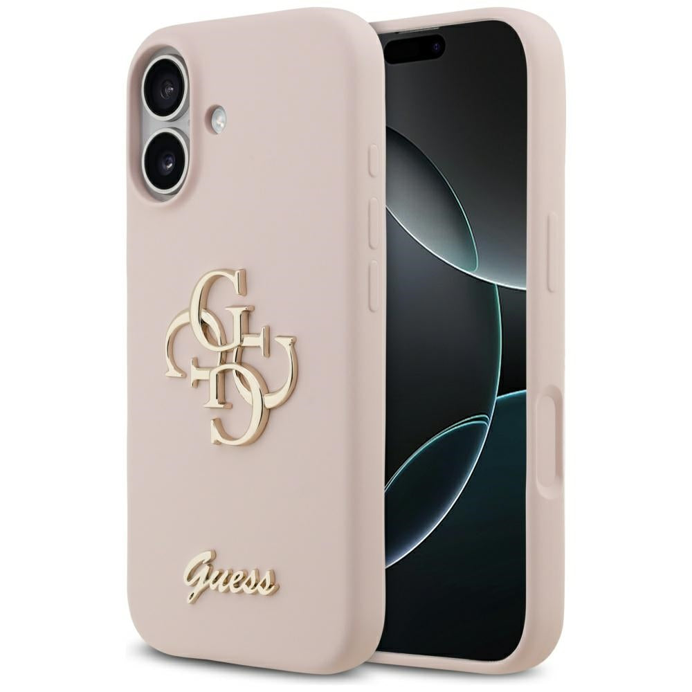 Θήκη για Apple iPhone 17, Guess, Big 4G Script, Ανοιχτό Ροζ