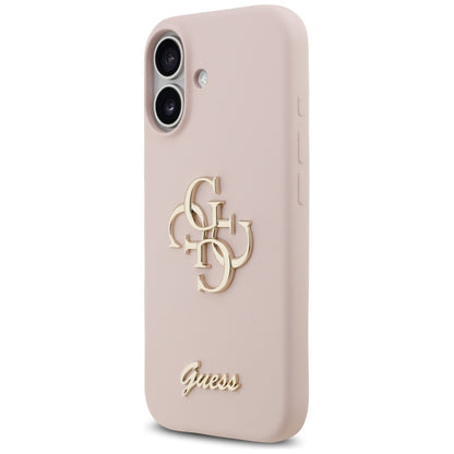 Θήκη για Apple iPhone 17, Guess, Big 4G Script, Ανοιχτό Ροζ