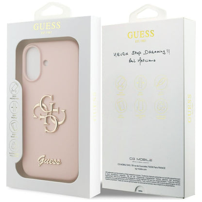 Θήκη για Apple iPhone 17, Guess, Big 4G Script, Ανοιχτό Ροζ