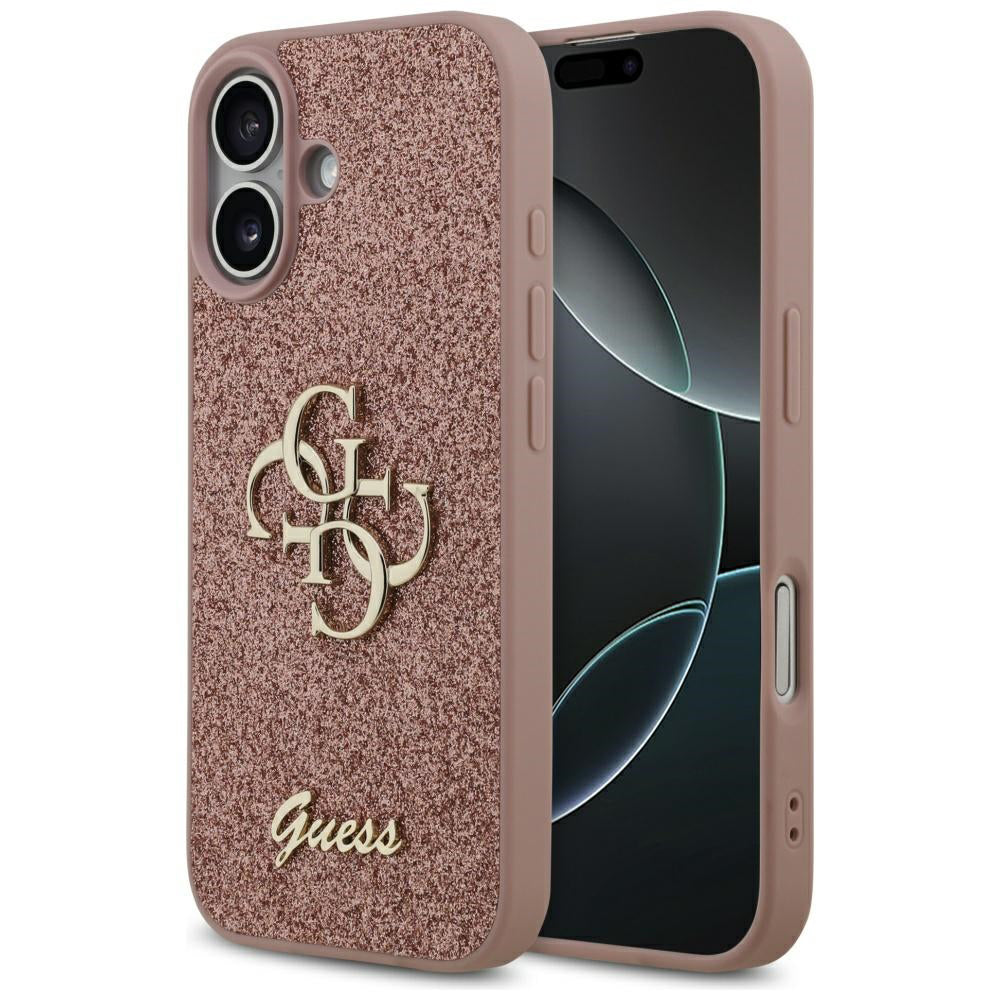 Θήκη για Apple iPhone 17, Guess, Fixed Glitter Big 4G, Ροζ