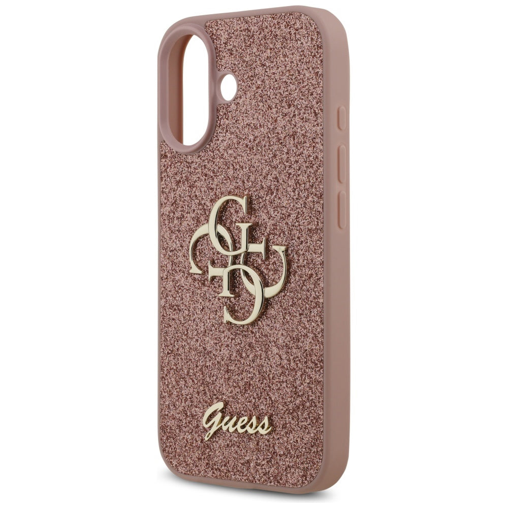 Θήκη για Apple iPhone 17, Guess, Fixed Glitter Big 4G, Ροζ