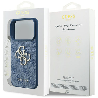 Θήκη για Apple iPhone 17 Pro, Guess, 4G Big Logo, Μπλε