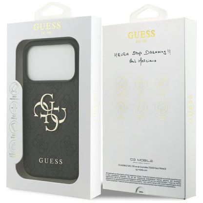 Θήκη για Apple iPhone 17 Pro, Guess, 4G Big Logo, Μαύρη