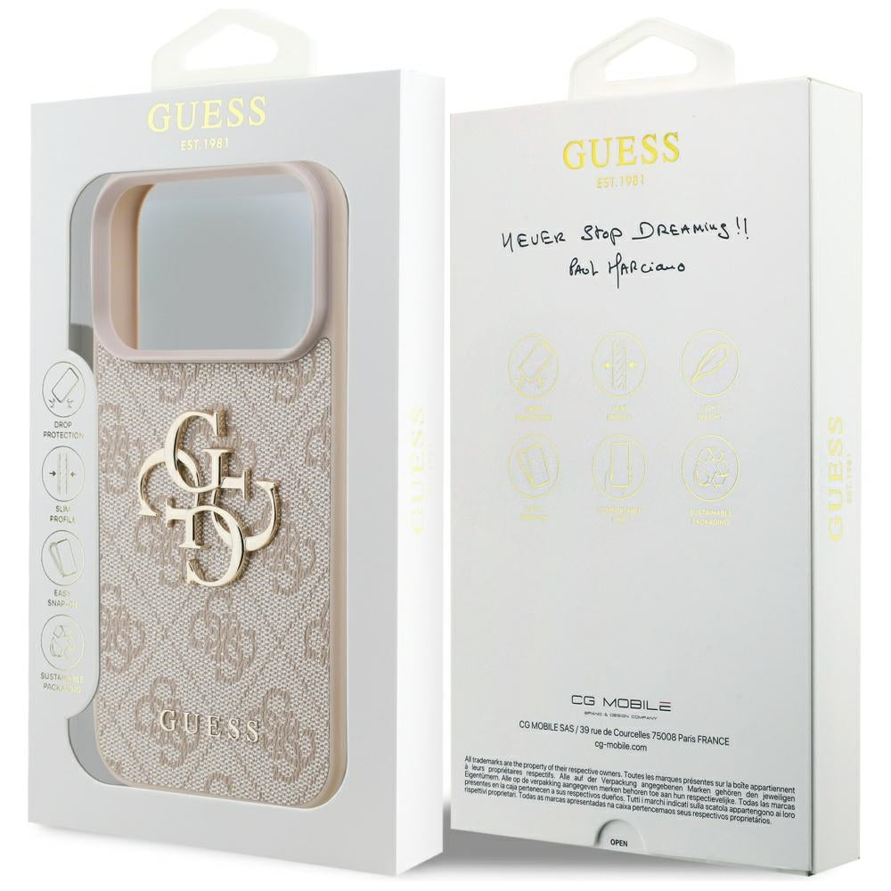 Θήκη για Apple iPhone 17 Pro, Guess, 4G Big Logo, Ροζ