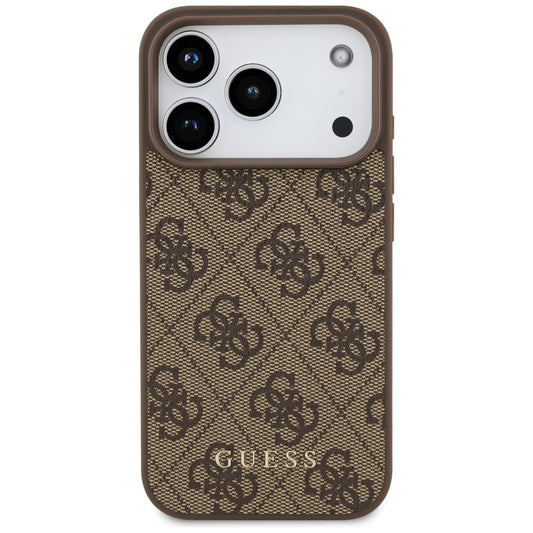 Husa pentru Apple iPhone 17 Pro, Guess, 4G Classic, Maro