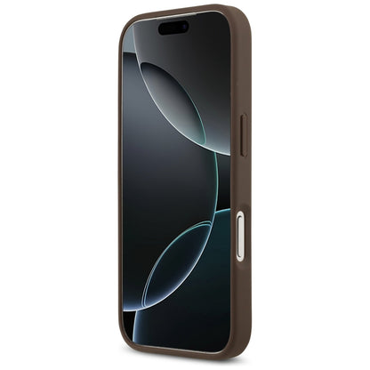 Θήκη για Apple iPhone 17 Pro, Guess, 4G Double Card Triangle, Καφέ