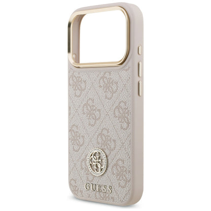 Θήκη για Apple iPhone 17 Pro, Guess, 4G Strass Logo and Big Strap, Ροζ