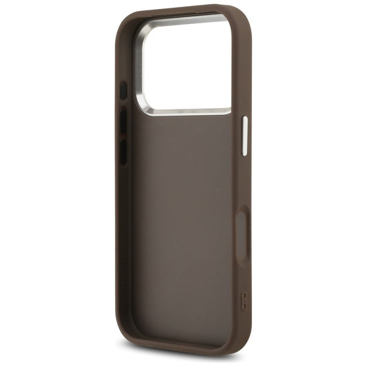 Θήκη για Apple iPhone 17 Pro, Guess, Big 4G Logo Classic, Καφέ Ασημί