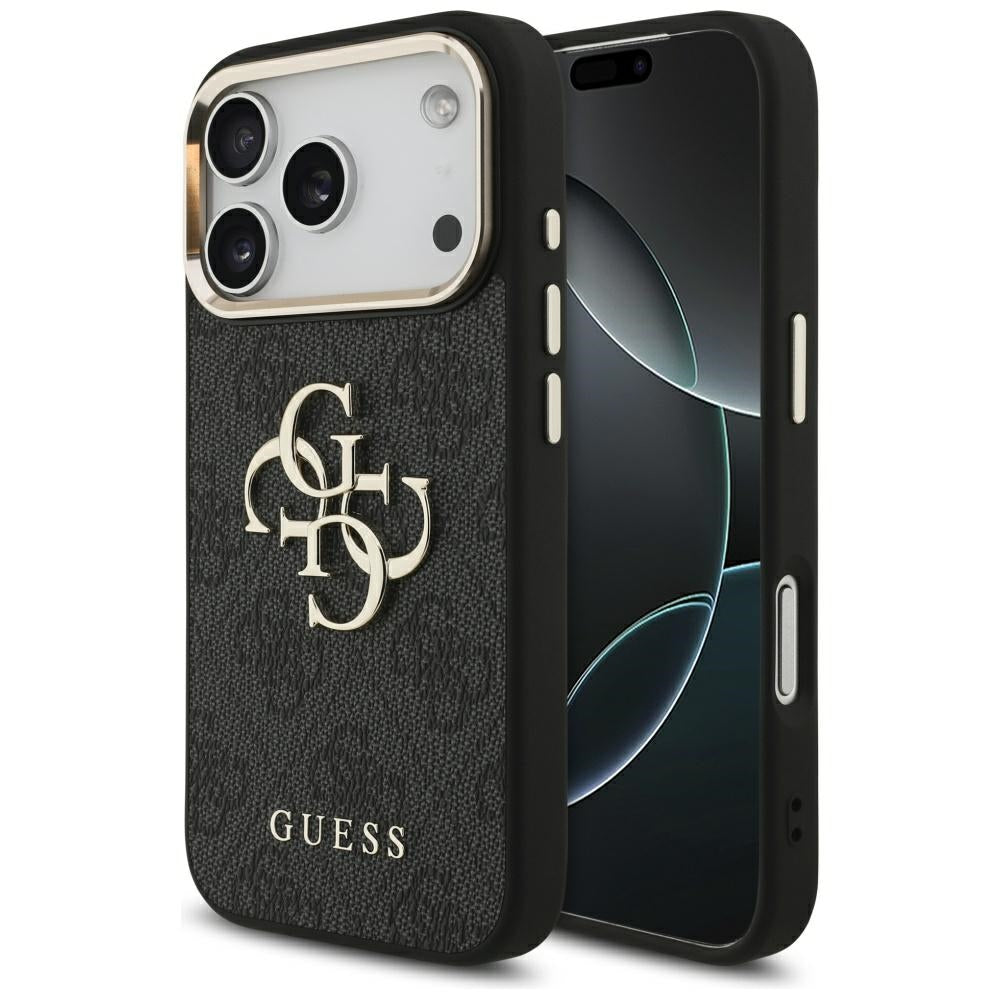 Θήκη για Apple iPhone 17 Pro, Guess, Big 4G Logo Classic, Μαύρη Χρυσή