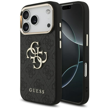 Θήκη για Apple iPhone 17 Pro, Guess, Big 4G Logo Classic, Μαύρη Χρυσή